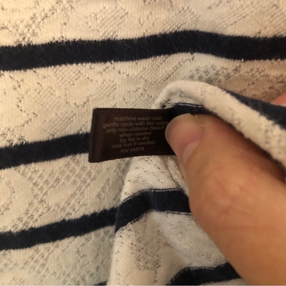 Limited VTG top white with stripes, lace printed CUTE! Emily in Paris Vibe - Picture 6 of 7